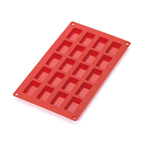 L√©ku√© 20 Cavities Financier Multi Cavity Baking Mold, Red, 0621020R01M022