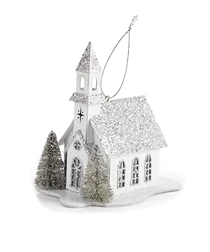 Giftcraft 682587 Christmas LED Church Ornament, 5 inch, Paper