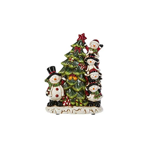 Ganz EX29784 Snowman Christmas Tree Light Up Musical Figurine, 13-inch Height