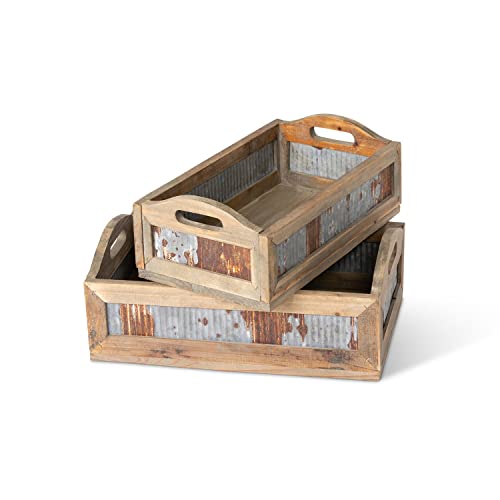 Park Hill Collection ECW90229 Tin Sided Totes, Set of 2