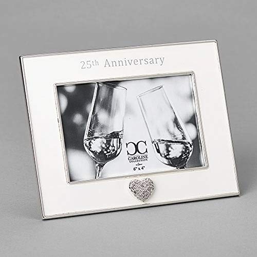 Roman 7 Inch Height 25th Anniversary Frame, 4x6 Photo