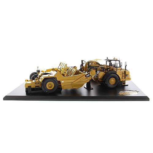 1:50 Cat 621K Scraper & CAT No.70 Scraper with D7 Track-Type Tractor - Diecast Masters - 85663 - Evolution Series