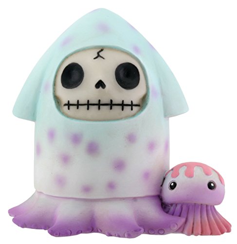 Pacific Trading SUMMIT COLLECTION Furrybones Squeed Signature Skeleton in Squid Costume with Tiny Jelly Fish