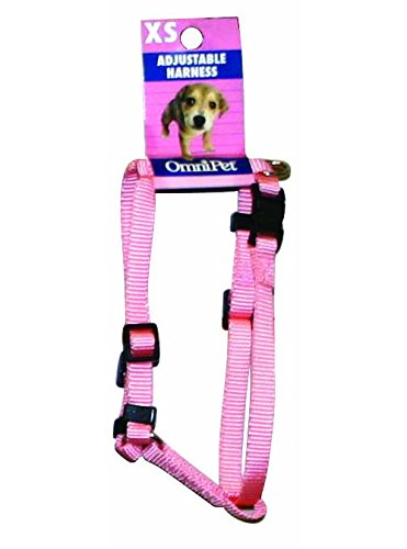 OmniPet 17XS-NPK Kwik Klip Adjustable Nylon Pet Harness, Neon Pink, X-Small
