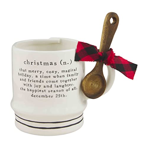 Mud Pie Christmas Word Mug Set, 3.75" x4.25",Christmas Definition
