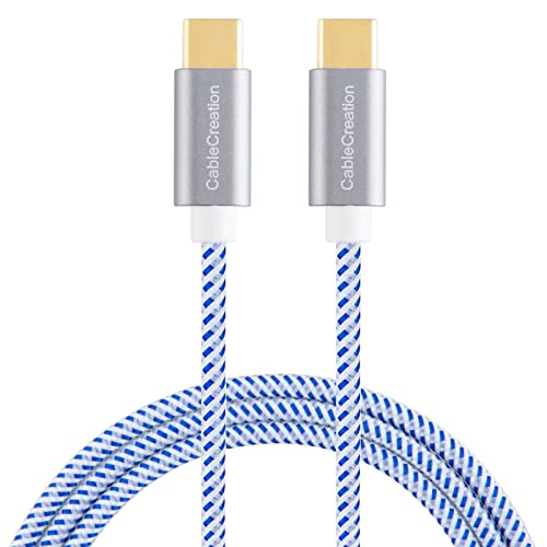 CableCreation USB C Cable 10FT 60W USB C to USB C Fast Charging Cable USB Type-C to C Cable Braided 3A 60W 480Mbps Data for MacBook Pro Air iPad Air Pro Galaxy S22 Ultra S21 S20+ Pixel 4 etc, 3m Blue