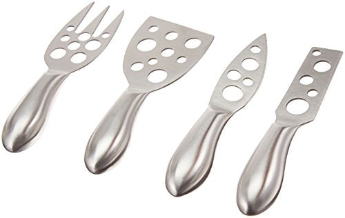 Prodyne Stainless Steel Cheese Knives, Little Holes, Set of 4