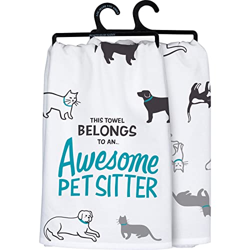 Primitives by Kathy 111088 Kitchen Towel Awesome Pet Sitter, 28-inch