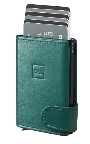 pularys Mini Wallet OXFORD - Credit Card Holder Made of Italian Leather - RFID blocking - Space for Cash and Coins - Up to 9 Cards - For Men and Women - Fashionable Colors