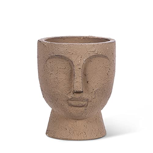 Abbott Collection  27-PROFILE-871-SM Small Face Pedestal Planter, Brown