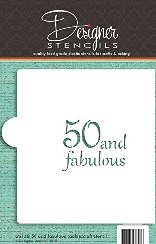 50 and Fabulous Cookie and Craft Stencil CM148 by Designer Stencils
