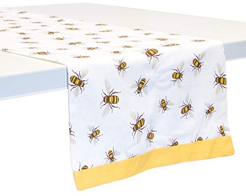 Boston International Cotton Table Runner, 13 x 72-Inches, Save the Bees