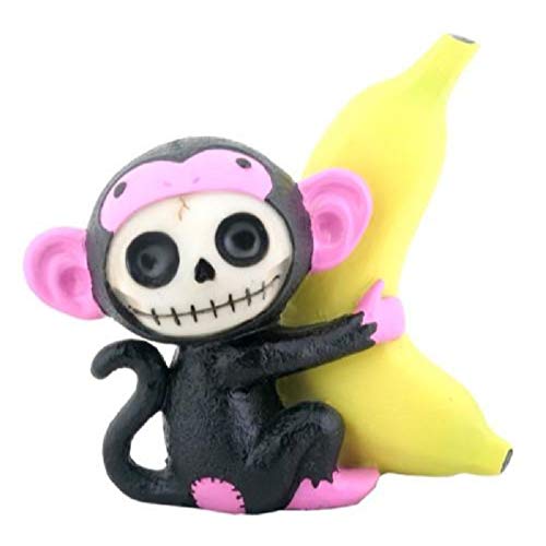 Pacific Trading SUMMIT COLLECTION Furrybones Black Munky Signature Skeleton in Monkey Costume Holding a Banana