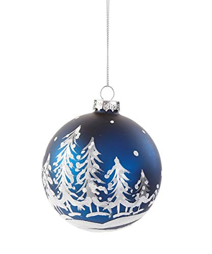 Giftcraft 665976 Glass Ball Ornament, 3-inch Diameter, Glass