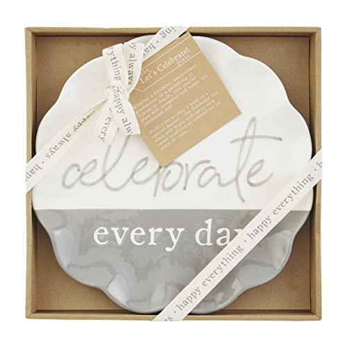 Mud Pie, Celebrate Everyday Plate, 11 1/2- inch Diameter