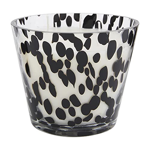 Mud Pie Scattered Dot Scented Candle, 4" x 5" Diameter , Black