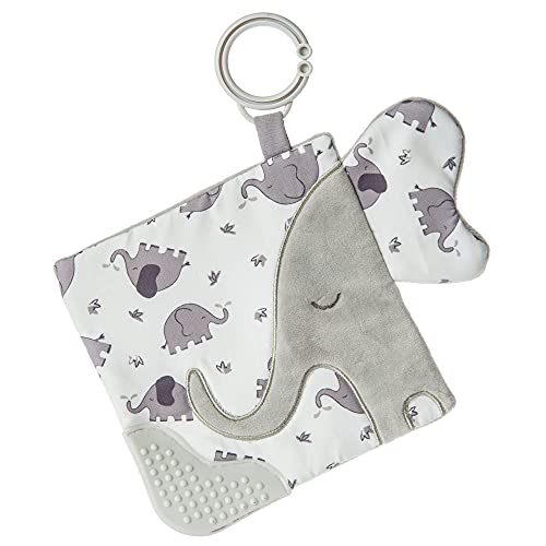 Mary Meyer Afrique Crinkle Teether Toy with Baby Paper and Squeaker, 6 x 6-Inches, Elephant