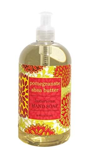 Greenwich Bay POMEGRANATE Hand Soap - Enriched with Pomegranate Essential Oil, Shea Butter, Cocoa Butter, No PARABENS16 Oz.