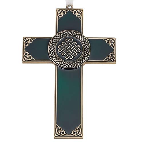 Roman 19855 Hanging Cross, 7-inch Height, Dark Green