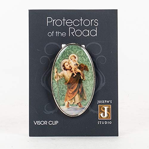 Roman St Christopher Visor Clip, 2-inch Height