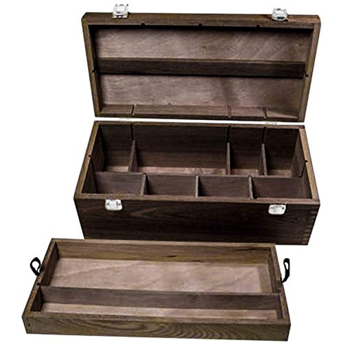 KINGART Wooden Artist Supply Chest (Espresso)