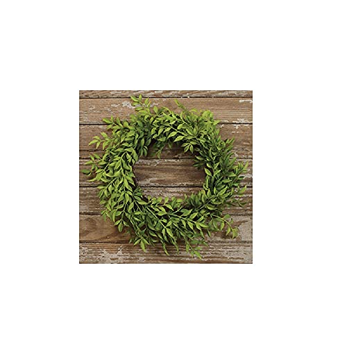 The Country House Collection 30425 Leafy Fern Wreath, 14-inch Diameter, Green