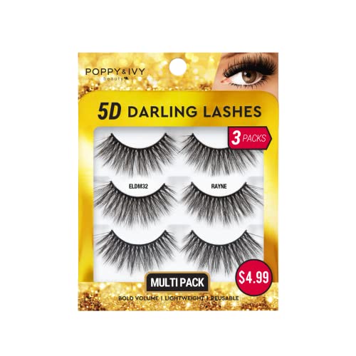 Absolute New York Poppy & Ivy 5D Darling Lashes - 3 Pairs (Rayne)