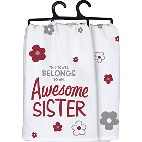 Primitives by Kathy 111084 Kitchen Towel Awesome Sister, 28-inch