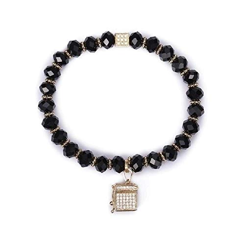 Roman 7-inch Gold and Black Bracelet