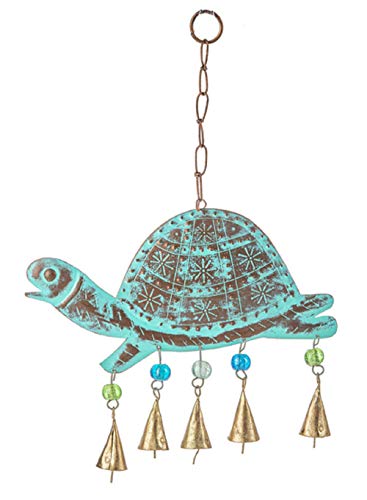 Ganz ME178928 Turtle Windchime, 14-inch Height, Metal and Glass Beads