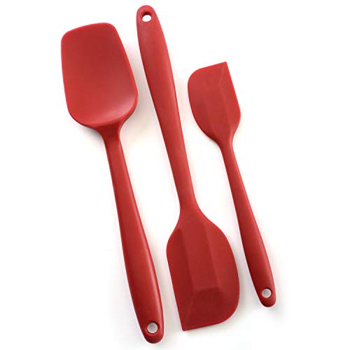 Norpro, Red 3 Piece Silicone Spatula Set