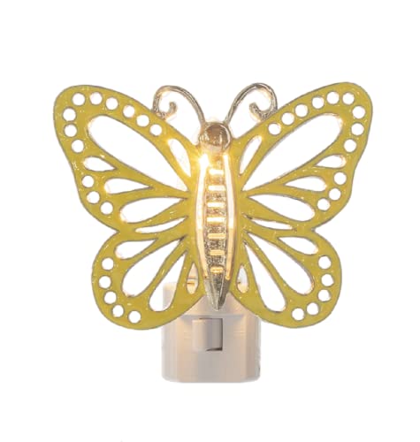 Ganz Butterfly Night Light, Zinc Alloy, 4 Inches Width, 2 Inches Depth, 3.50 Inches Height, Multicolor