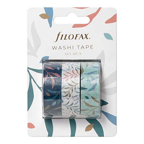 Rediform Filofax Accessory, Botanical Collection, Washi Tape, Set of Three Decorative Tapes (B132814)