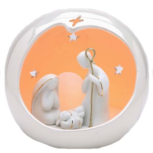 Cosmos Gifts Appletree Design Small Globe Holy Family Nativity Scene, Lighted, 5-3/4-Inch Tall, Includes Light Bulb and Cord