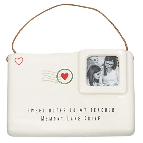 Mud Pie Sweet Notes Ornament (Teacher), 3.25" x 4.75", Ceramic