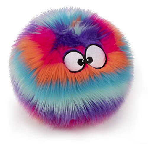 Worldwise goDog Furballz with Chew Guard Technology Plush Dog Toy, Large, Cool Rainbow