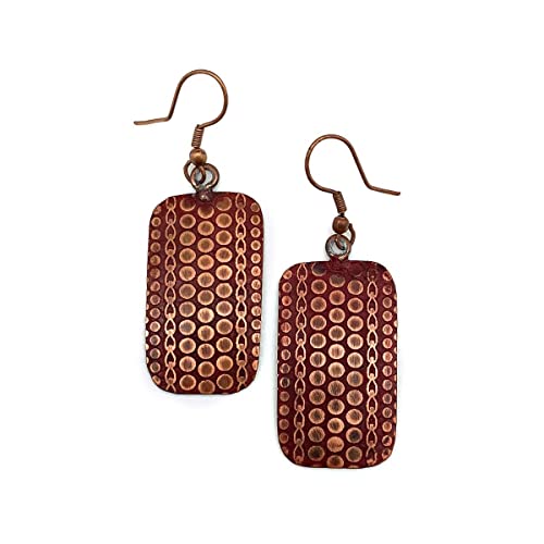 Anju Patina Earrings for Women, Copper