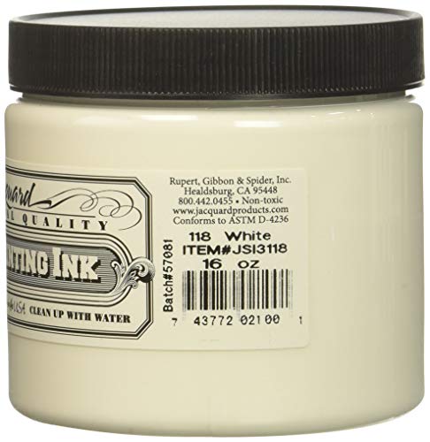 Jacquard Screen Printing Inks, 16 oz, White