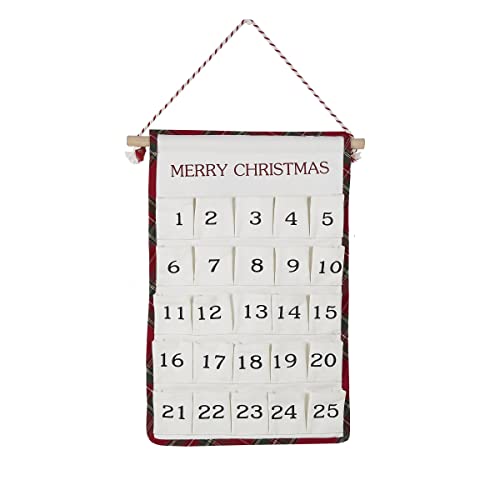 Peking Handicraft 19PK1036C1220 Merry Christmas Advent Calendar, 20-inch Length, Cotton