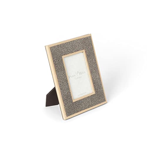Park Hill Collection EAB20210 Shagreen Pattern Leather Photo Frame, Small