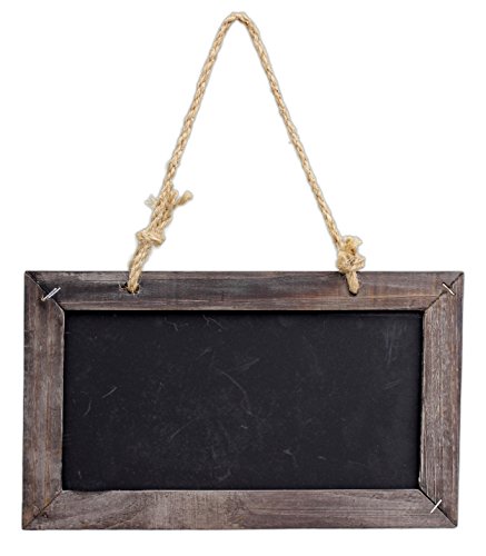 Park Hill Collection 10.5" x 6.25" Wood Framed Double-Sided Hanging Chalkboard Sign