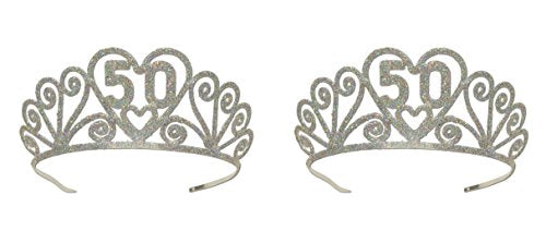 Beistle S60633-50AZ2 50 Tiara, Silver