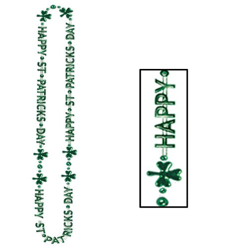 Beistle Happy St Patrick's Day Beads-Of-Expression Party Accessory (1 count) (1/Card)