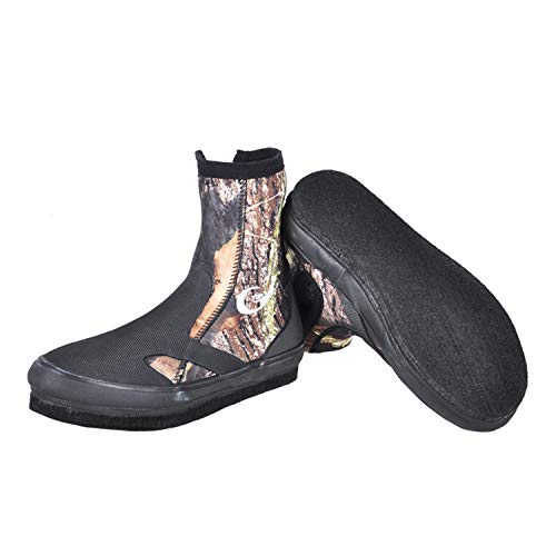 yonsub Neoprene 5mm Scuba Snorkeling Dive Boots Anti-Slip Rubber Sole Keep Warm Water Sports Shoes (Camouflage Steel Nail Shoe on Reef, 11)