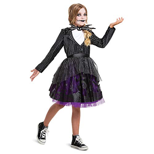 Disguise Jack Skellington Costume Tutu for Kids, Nightmare Before Christmas, Size Medium (7-8)