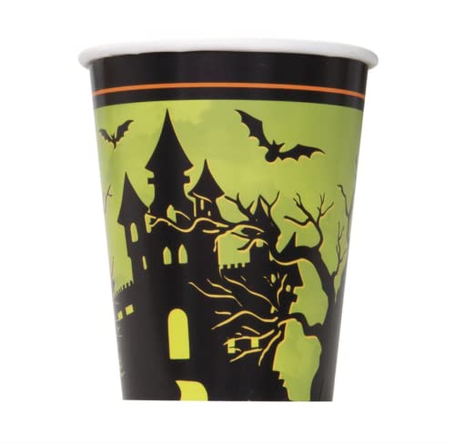 Unique Industries 9oz Haunted House Halloween Party Paper Cups, 8ct