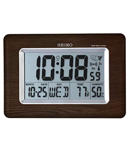 SEIKO Everything Digital R Wave Brown Clock