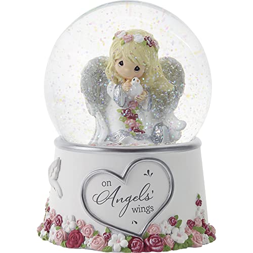 Precious Moments Angel with Dove Bereavement Musical Snow Globe