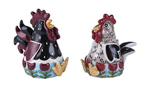Blue Sky Clayworks Clayworkss Rooster Salt & Pepper Set, Multi
