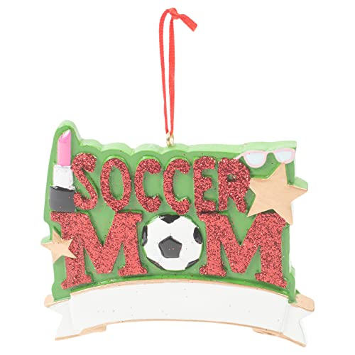 Kurt Adler Adler Soccer Mom Holiday Red and Green 2.75 Inch Resin Hanging Ornament